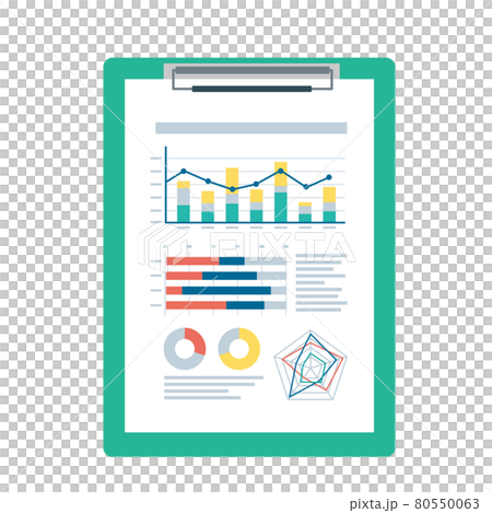 Illustration of graph material written on the binder 80550063