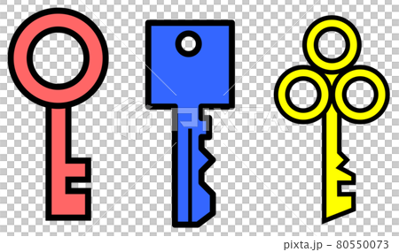 作為安全措施鎖定的複古風格的鑰匙插圖 80550073