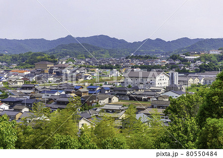鴨方の街並み　岡山県浅口市 80550484