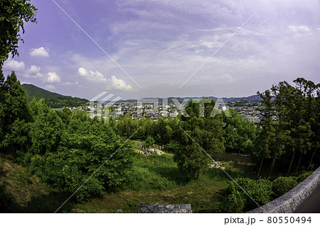 鴨方の街並み　岡山県浅口市 80550494