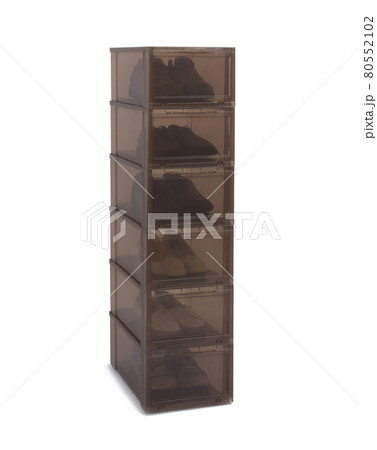 shoe storage organization isolated on white 80552102