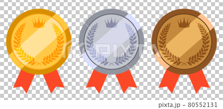 Medal set with ribbon Illustration material 80552131