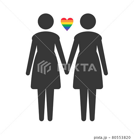 two girls holding hands silhouette