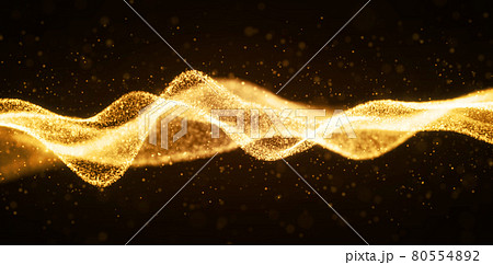 金のパーティクルの背景素材、グラフ 80554892