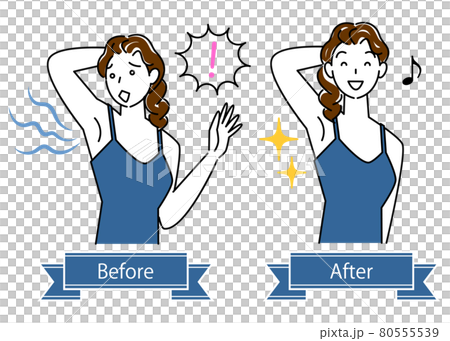 Skin Care Axillary Smell Unpleasant Armpit... - Stock Illustration ...