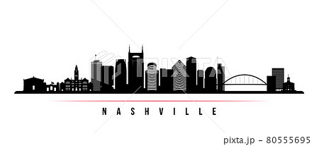 Nashville skyline horizontal banner. 80555695