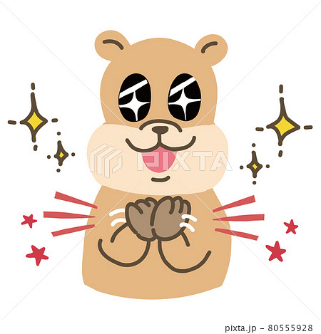 拍手して褒めるクアッカワラビーのベクターイラストのイラスト素材