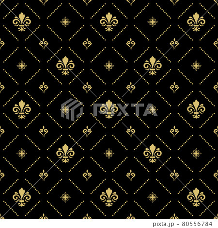 Seamless Vector Pattern With Few Royal Lilies 80556784