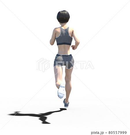 女子ランナー Perming3dcgイラスト素材のイラスト素材 女子ランナー Perming3dcgイラスト素材のイラスト素材