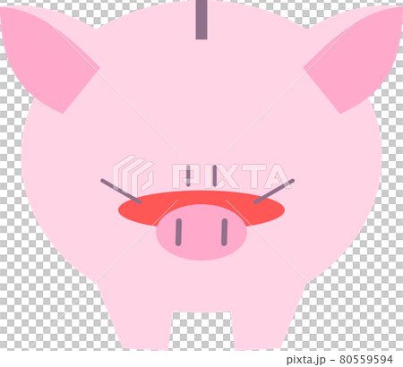 Piggy bank with an angry look Piggy bank with an angry look 80559594
