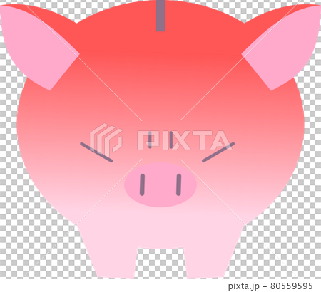 Piggy bank with an angry look Piggy bank with an angry look 80559595