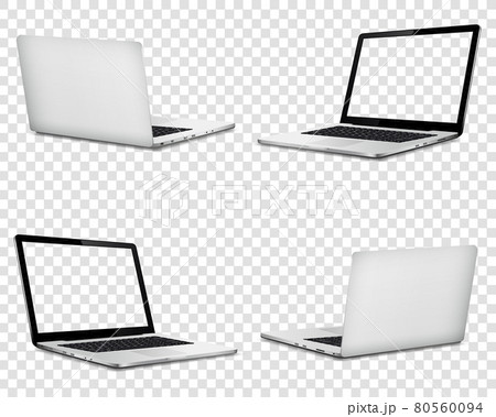 Laptop mockup with transparent screen 80560094