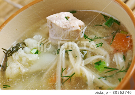 chicken noodle soup - broth. chicken noodle soup - broth. 80562746