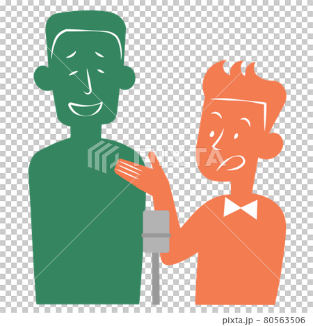 A comedian who performs a comic 80563506