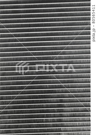 car aluminum radiator for motor cooling, close-up view details 80565411