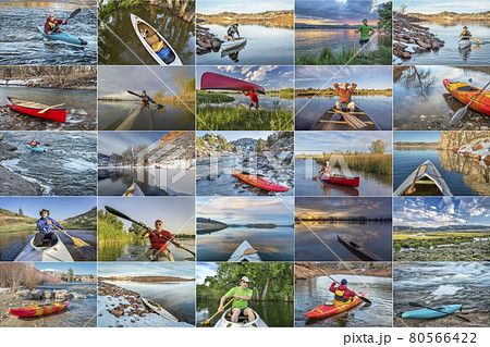 kayak and canoe picture collection 80566422
