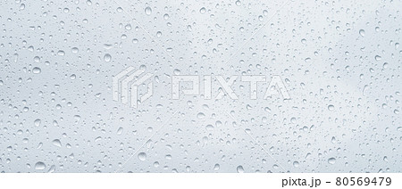 Rain drops and dew. water drops on a gray car roof after stopped raining , selective focus waterproof surface. soft focus. Leave space for writing text background. Rain drops and dew. water drops on a gray car roof after stopped raining , selective focus waterproof surface. soft focus. Leave space for writing text background. 80569479
