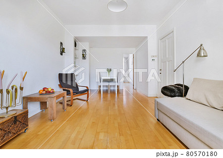 Modern furniture in a bright living room 80570180