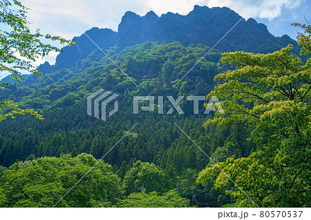 妙義山　妙義ふるさと美術館付近からの景色　　　　　　 80570537