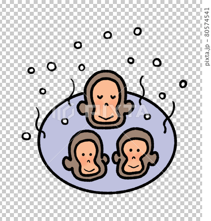 スノーモンキーのイラスト スノーモンキーのイラスト 80574541