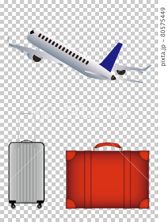飛行機とトランク 80575449