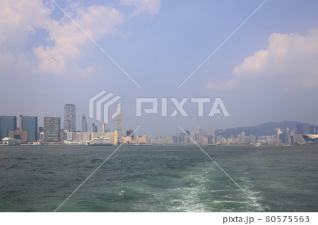 Landscape city view of Victoria Harbour in Hong Kong 23 July 2021 Landscape city view of Victoria Harbour in Hong Kong 23 July 2021 80575563