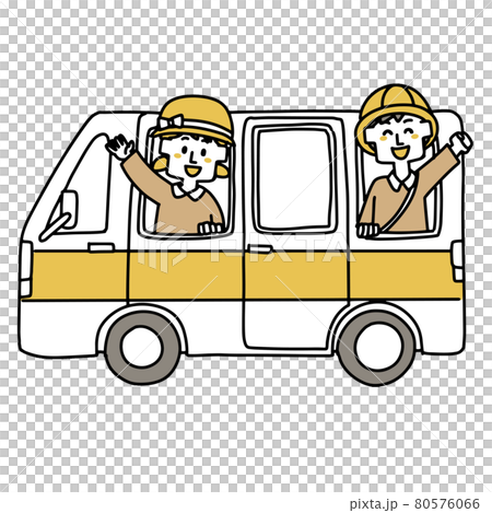 Kindergarten children on the garden bus Kindergarten children on the garden bus 80576066