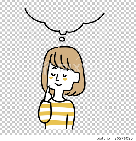 前向きな妄想をする女性 前向きな妄想をする女性 80576089