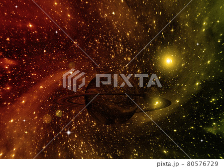 galaxy in a free space. 3D rendering 80576729