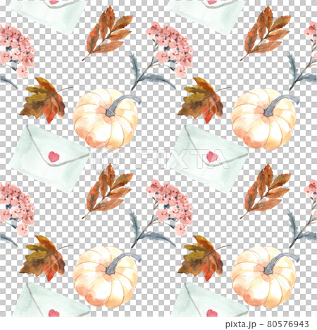 Autumn daily pattern seamless watercolor Autumn daily pattern seamless watercolor 80576943