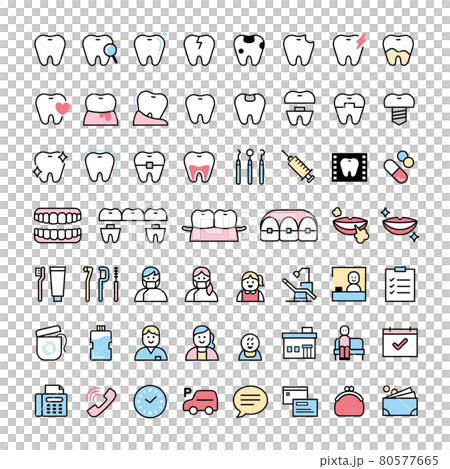 歯のアイコンセット_1 80577665