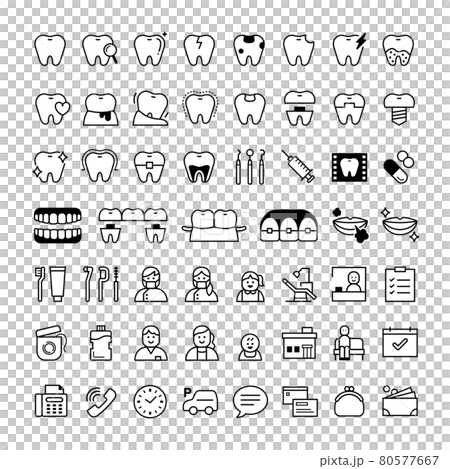 Tooth icon set_2 Tooth icon set_2 80577667