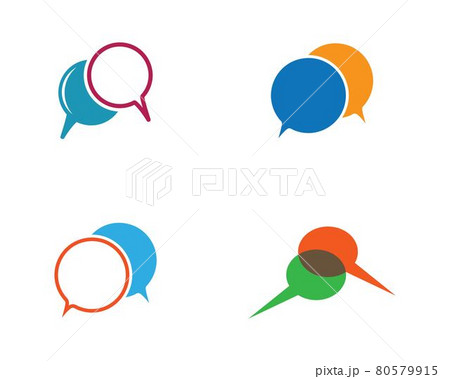 Speech bubble symbol illustration 80579915
