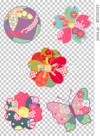 可愛い和柄アイコンセット 可愛い和柄アイコンセット 80580383