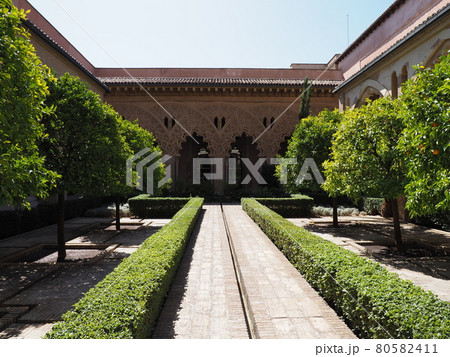 Courtyard in Saragossa city in Spain Courtyard in Saragossa city in Spain 80582411