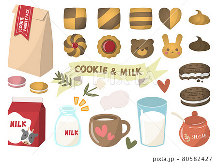 cookie＆milk sticker set 80582427