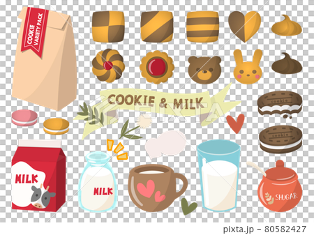 cookie＆milk sticker set 80582427