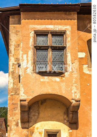 Detail of historic building in Kremnica, important medieval mini 80582630