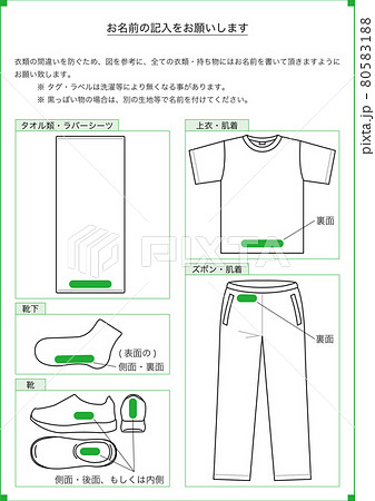 【医療】入院・入所時、衣類に名前を入れてもらう場所を指定する 【医療】入院・入所時、衣類に名前を入れてもらう場所を指定する 80583188