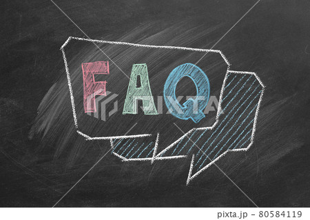 FAQ. Frequently Asked Questions. Lettering on...のイラスト素材 [80584119] - PIXTA