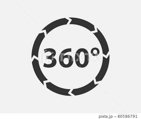 360 degree view vector icon 80586791