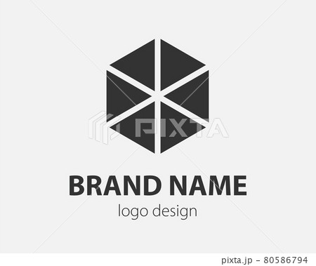 Trend logo vector hexagon tech design. Technology logotype for smart system, network application, crypto icon. 80586794