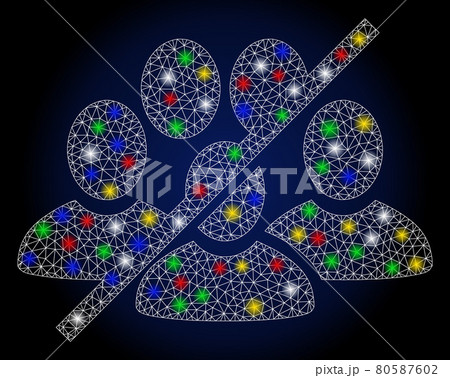 Colorful Mesh Carcass No People Crowd with Color Flash Spots 80587602