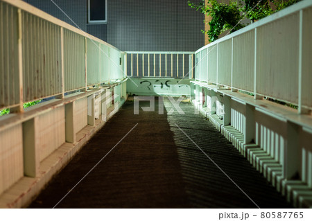 夜の歩道橋 80587765