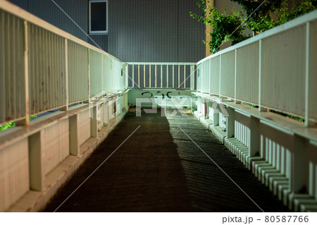 夜の歩道橋 80587766