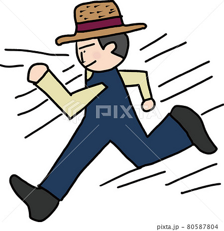 走る農家の男 80587804