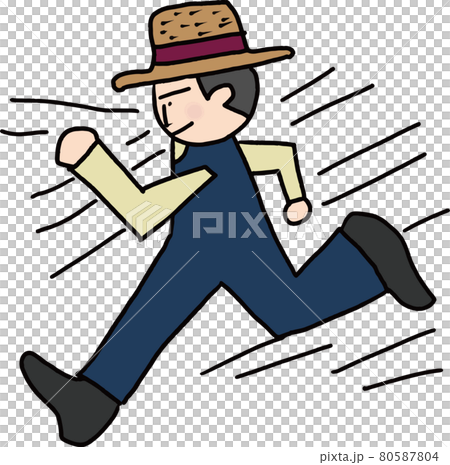 走る農家の男 80587804