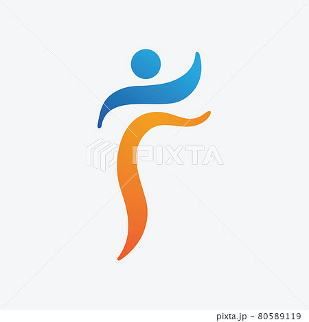 Human character logo sign Human character logo sign 80589119