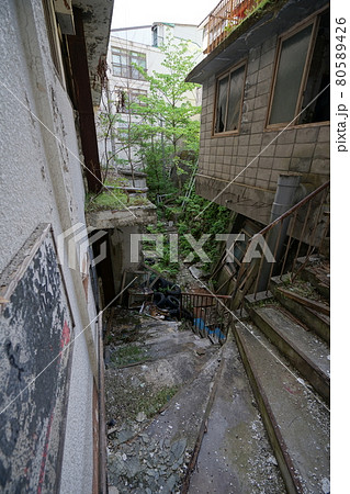 廃墟 群馬県利根郡みなかみ町 ホテル大宮 廃旅館 廃ホテル 廃温泉旅館の写真素材