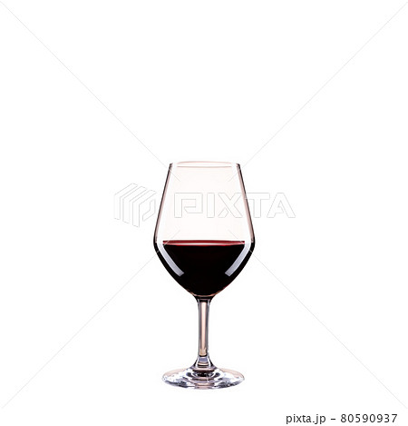 Goblet of red wine on a white background. Goblet of red wine on a white background. 80590937
